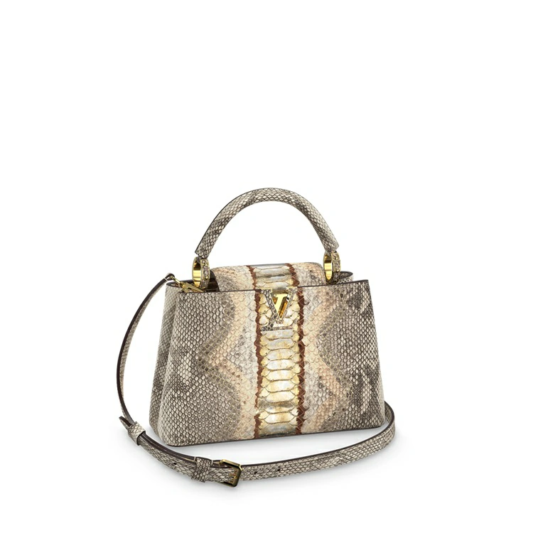Capucines BB Bag Python i handväskor för kvinnor Exotiska läderväskor samlingar av Louis Vuitton