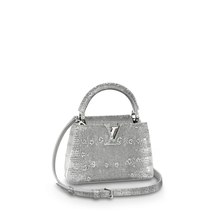 Capucines miniväska Lezard i handväskor för kvinnor Exotiska läderväskor samlingar av Louis Vuitton