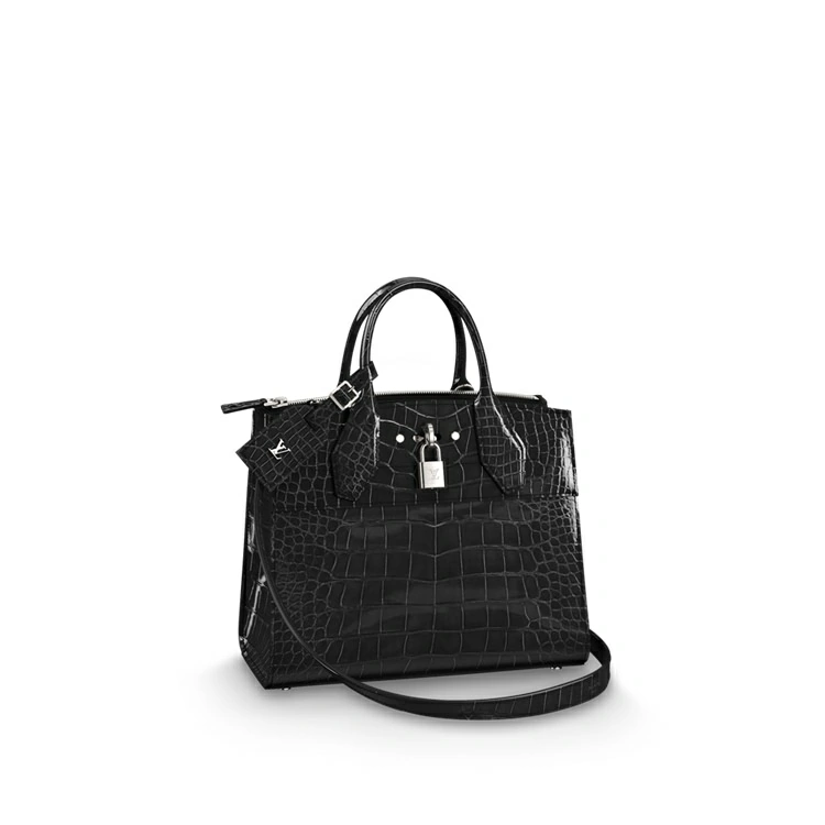 City Steamer PM Shiny Crocodile i handväskor för kvinnor Exotiska läderväskor samlingar av Louis Vuitton