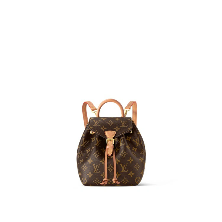 Montsouris BB Monogram Canvas Naturligt läder i handväskor för kvinnor Ikoniska Monogram Bags-kollektioner av Louis Vuitton